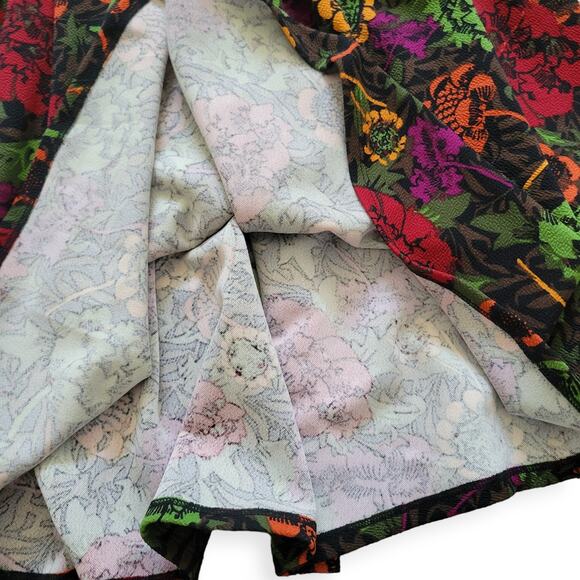 Lularoe Madison Box Pleats w/ Pockets Floral Brown/Orange Skirt Women Sz Small - Picture 6 of 7